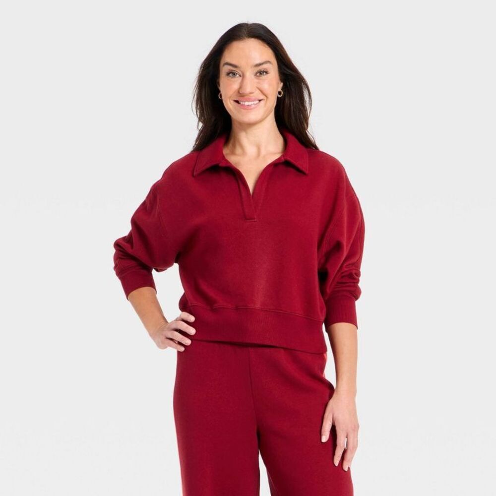 Women's Pullover Sweatshirt - Universal Thread Maroon M